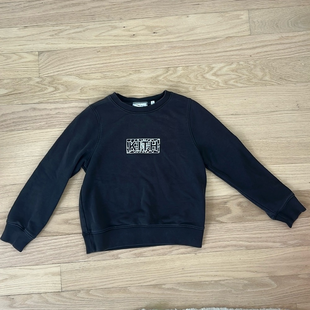 Kith boys black Spider-Man sweat shirt super soft cotton